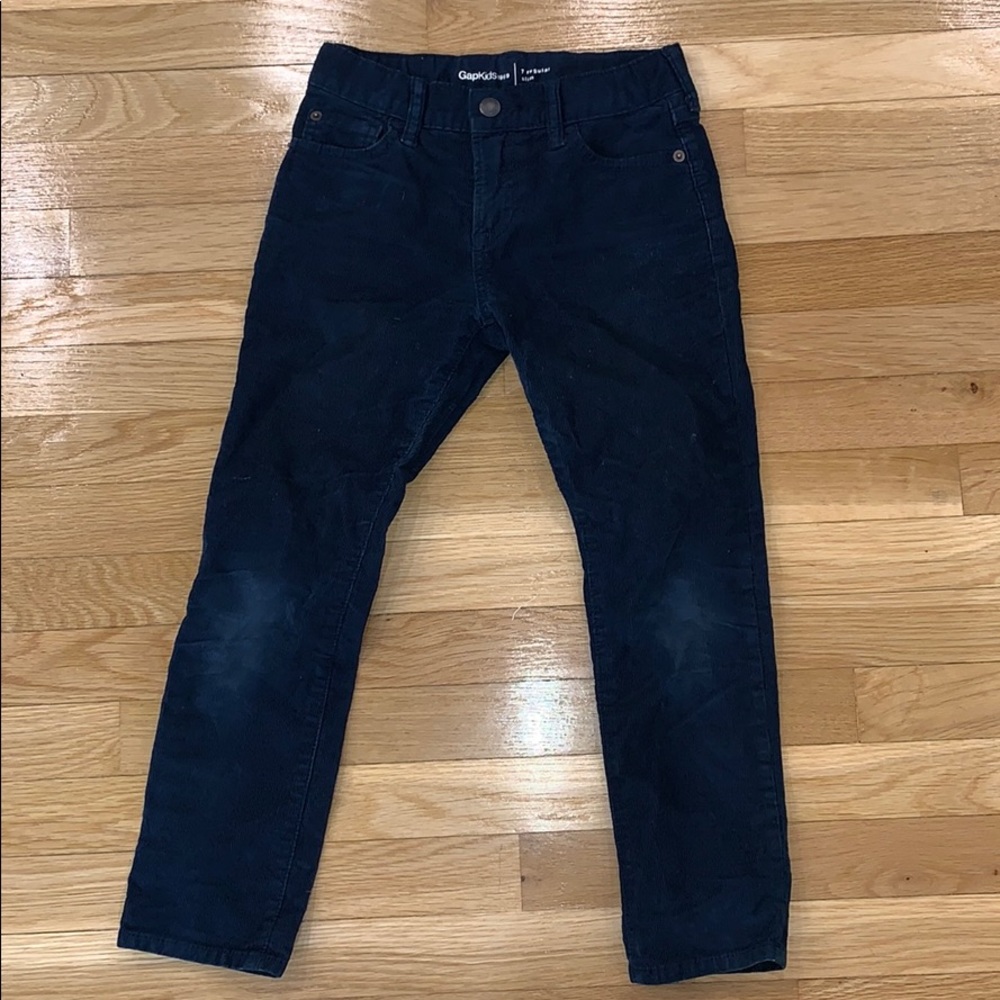 Gap kids blue corduroy slim fit jeans 7